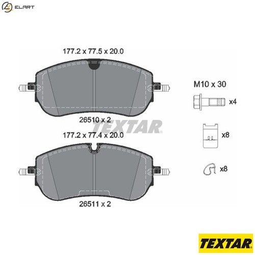 Brake pad set - disc,