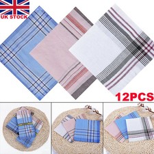 12Pcs Mens Handkerchiefs Gents