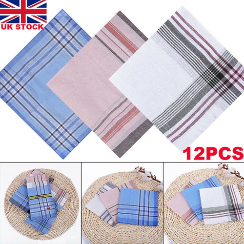 12pcs mens handkerchiefs gents - 12pcs,