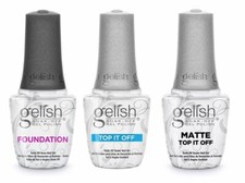Harmony Gelish Nail Polish 3pc-Foundation BASE + TOP It Off + Matte Top 0.5oz