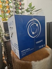 VIVO Black 305m Bulk Cat6, CCA Ethernet Cable, 23 AWG, UTP Pull Box, Cat-6 Wire