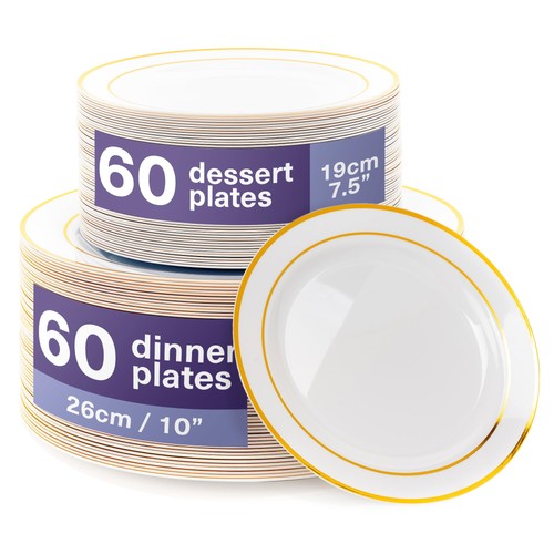 Premium white plastic plates - premium,