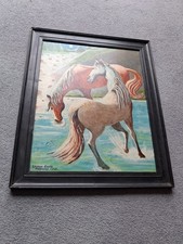 Original Oil Painting Horses