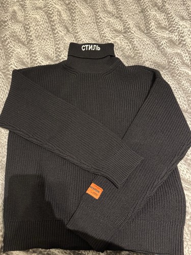 Heron preston black - roll, neck