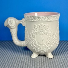 MARY POPPINS Disney Parks Parrot Umbrella Handle Footed 2018 CHIPPED white