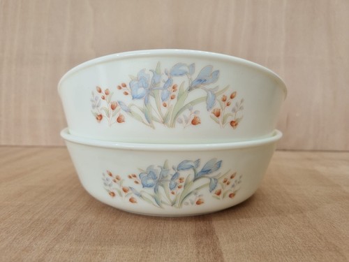 Pyrex blue iris small cereal - pyrex,