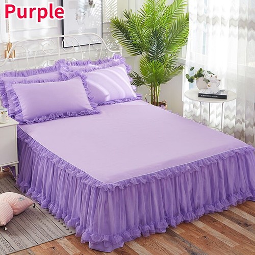 Bed skirt pillowcases set - skirt, lace