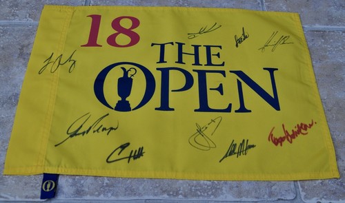 The open golf flag signed - the,