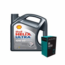 Engine Oil 10W60 4L Shell Helix Ultra Racing - Audura Oil Filter Service Kit