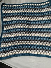 Blue Hand Knitted Shawl