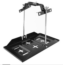 Universal Metal Car Battery Tray Holder Adjustable Hold Down Clamp Bracket