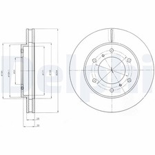BRAKE DISC DELPHI BG4257 FRONT