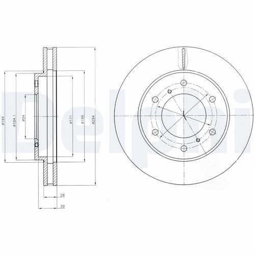 Brake disc delphi bg4257 - bg4257, front