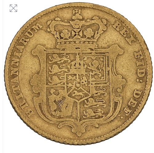 Rare 1828 george gold - 1828, half