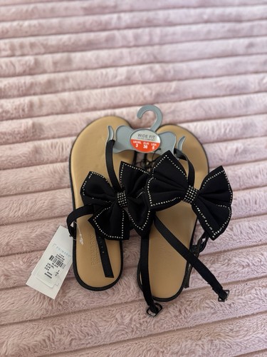 Primark black bow sandals - bow,