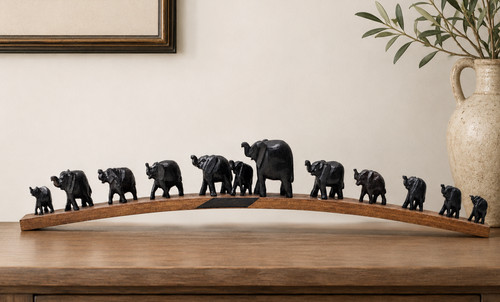 Hand carved wooden elephant - hand,