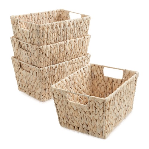4pk hyacinth storage baskets - hyacinth,