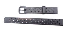 Perforated Black Resin Strap or ladies watch - 14mm LUG - Plastic Buckle #64