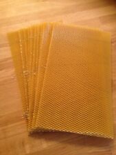 10 sheets of Wired Brood Wax Foundation - National - 100% Beeswax - BKSUK