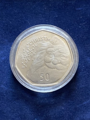 Gibraltar 50p christmas coin - gibraltar,