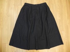 Toast Dark Navy Wool Flared Skirt Size S UK 10-12