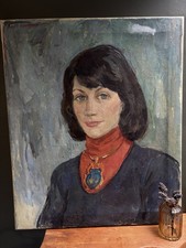 A Lovely Vintage ( Antique Style) Portrait Oil Painting 1907-1985. Anne Harcourt