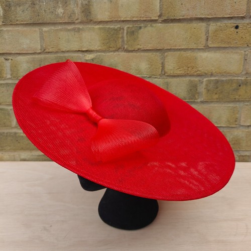 Red bow wide - wide, large