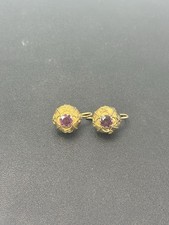 Georgian Gold Amethyst Earrings 1.8g (1002)*