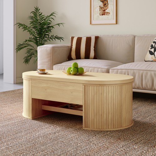 Lift top curved coffee - lift, table