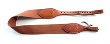 GOOD QUALITY 2" RIFLE SLING WEBBING & LEATHER hunting stalking strap