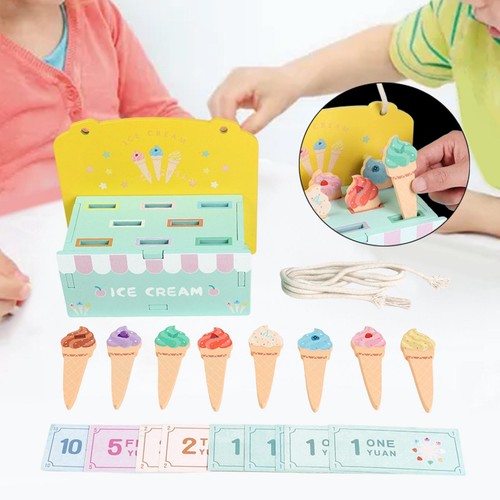 Wooden ice cream stand for - ice,