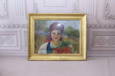 Antique Painting Woman Hyrax -