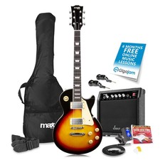 Wireless Electric Guitar Package with Amplifier & Accessories LP Style Sunburst