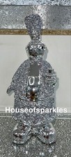 CRUSHED DIAMOND STUNNING SILVER CRYSTAL, MALE CHEF, SPARKLY KITCHEN ORNAMENT ✨