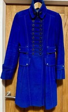 Karen Millen Cobalt Blue Military Style Coat Size 10