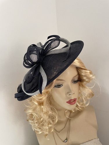 New fascinator navy blue - fascinator,