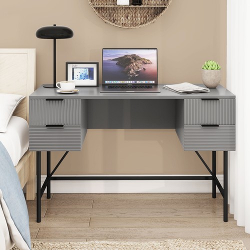 120cm home office desk - desk, grey
