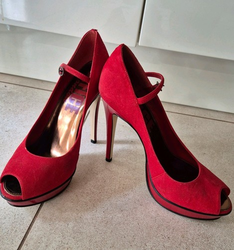 Office women red suede - women's,