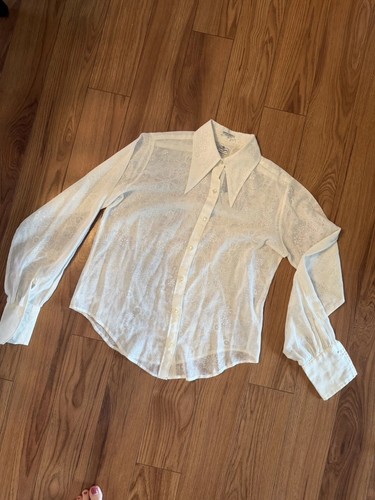 Vtg 70s dunloggin sheer white - sheer,