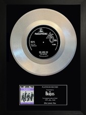 THE BEATLES - PLATINUM RECORD - MEMORABILLIA COLLECTABLE GIFT DISPLAY