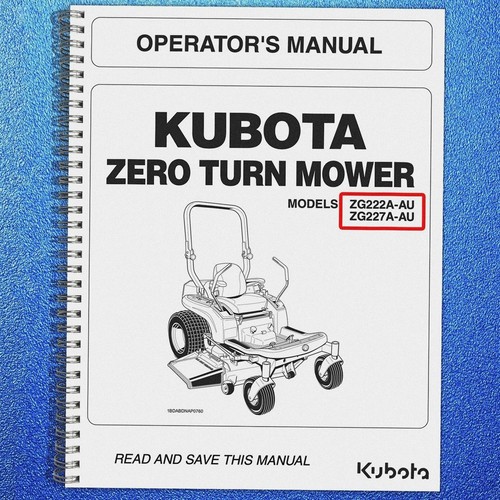 Kubota zg222a zg227a au - zg222a-au, zg227a-au