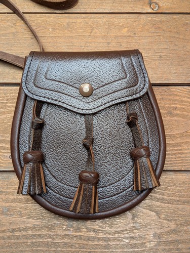 Genuine leather sporran and - genuine,