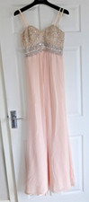 Betsy And Adam Pale Pink Strapless Sequined  Prom/Evening/Bridesmaid Dress, UK 8