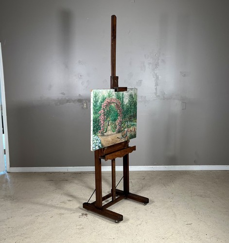 French antique oak wood artist - french,
