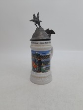 German Regimental Military Lithophane Locomotive Beer Stein Gerzit West Germany
