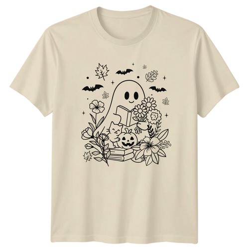 Cute ghost shirt reading - ghost, t-shirt