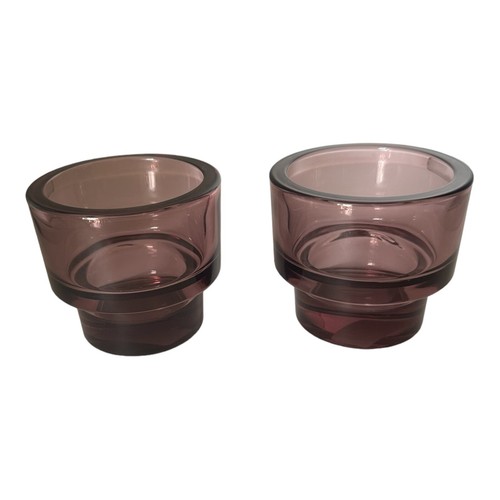 Ikea purple glass tea light - purple,