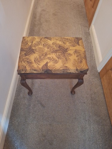 Vintage oak piano stool - vintage,