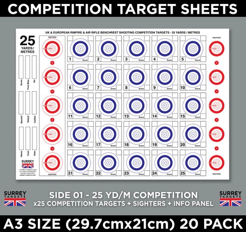 Competition target sheets - a3,