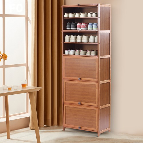 Tall bamboo shoe storage - bamboo,
